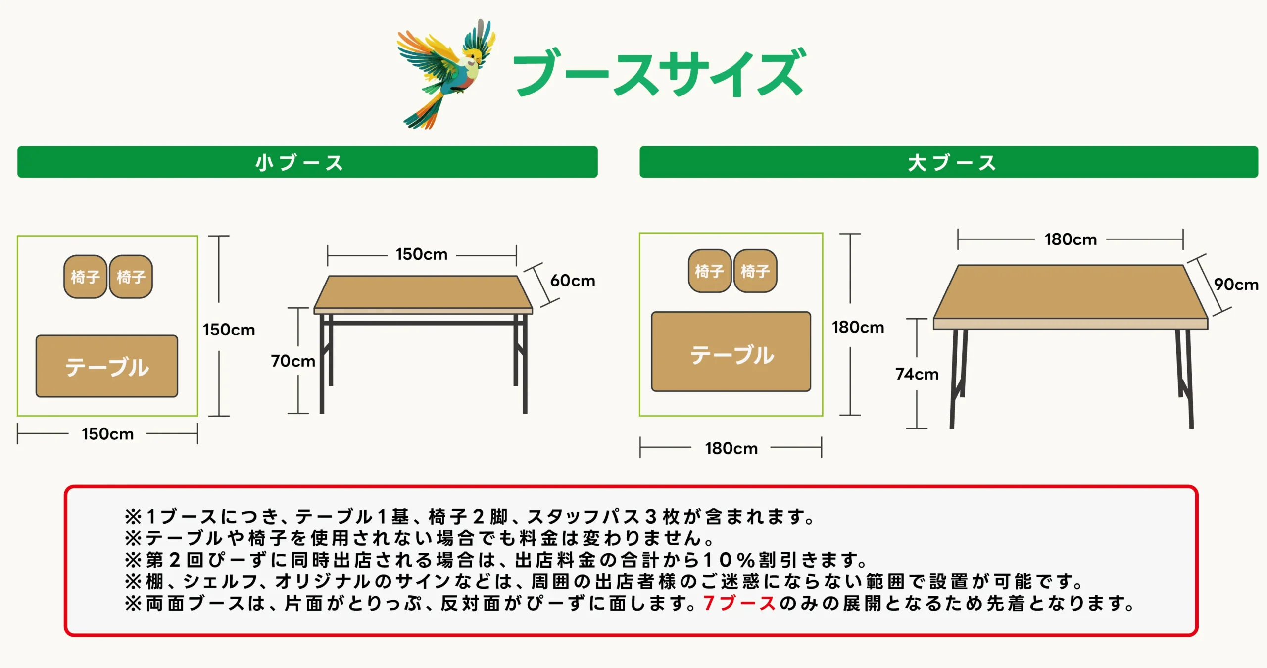 ブースサイズ１